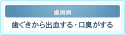 歯ぐきから出血する・口臭がする